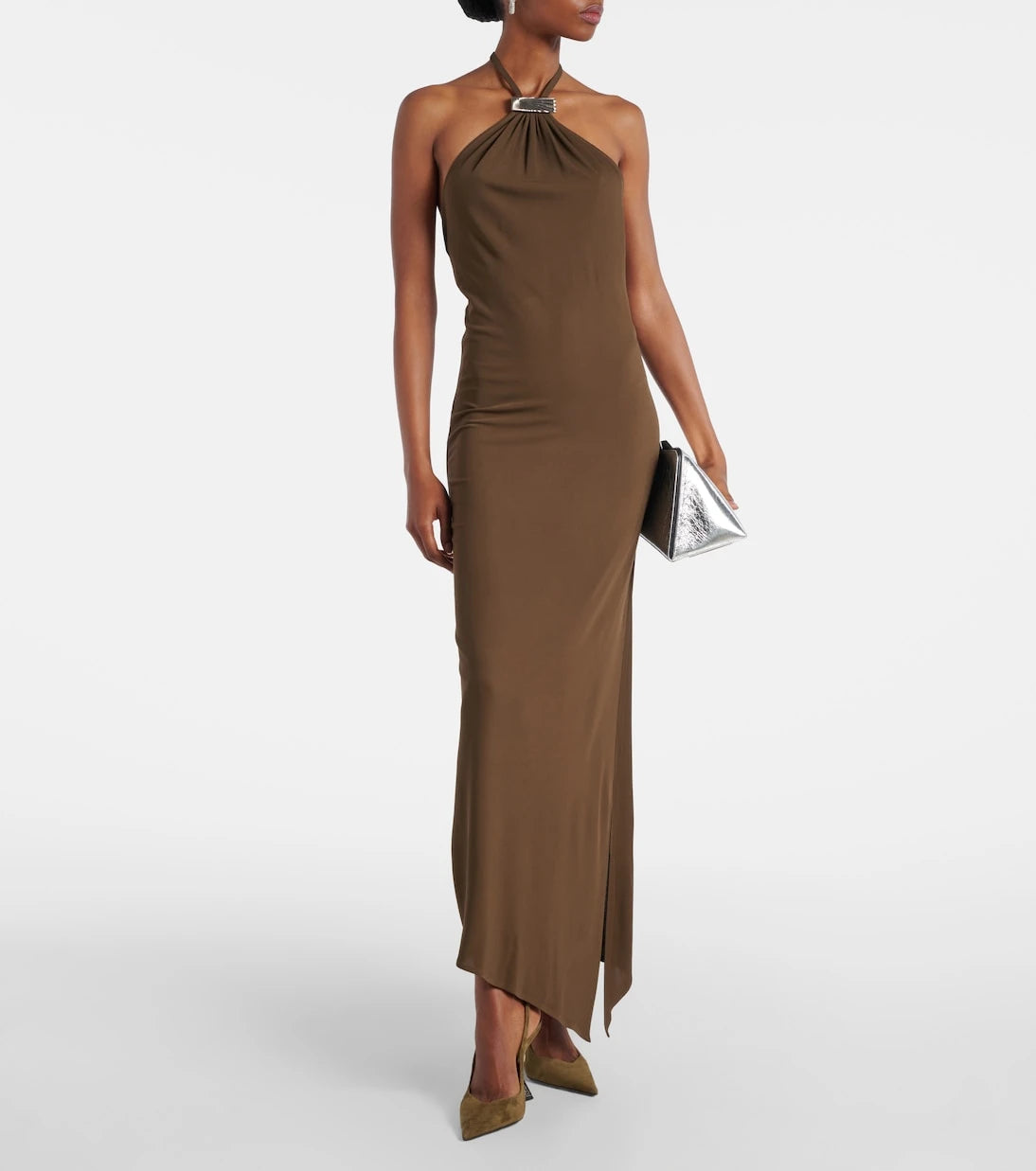The Attico - Cheope 105 suede slingback pumps