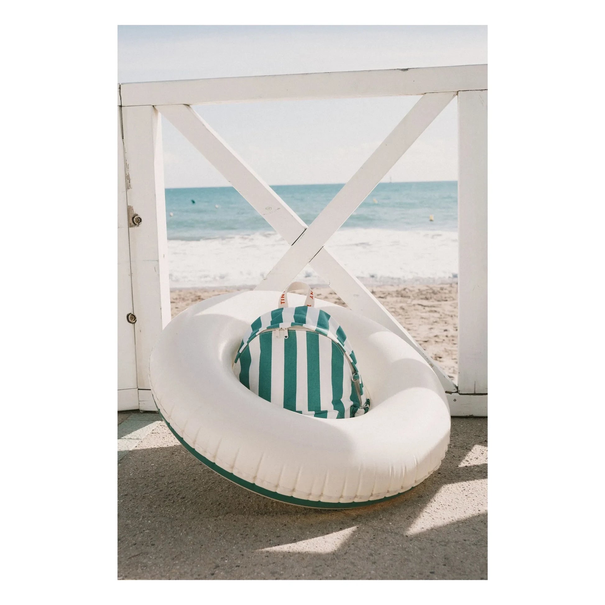 Tinycottons - Striped Backpack | Green