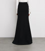 Roland Mouret Black Cady Train Maxi Skirt