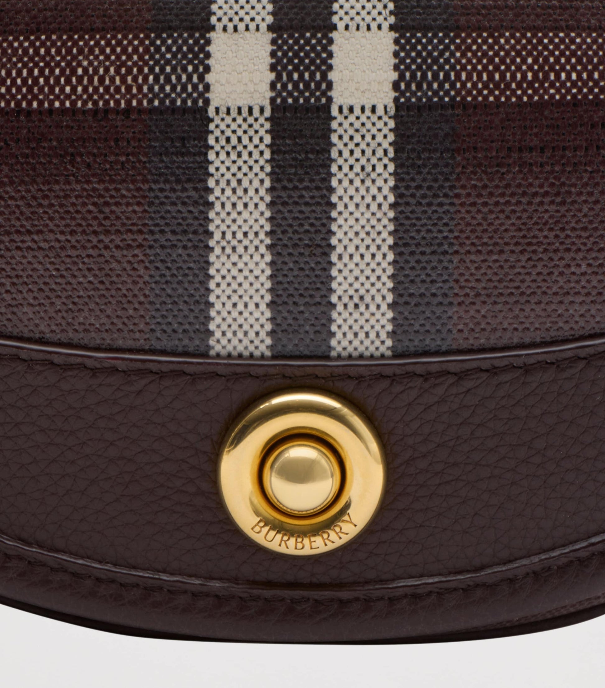Burberry Brown Mini Canvas Highlands Cross-Body Bag