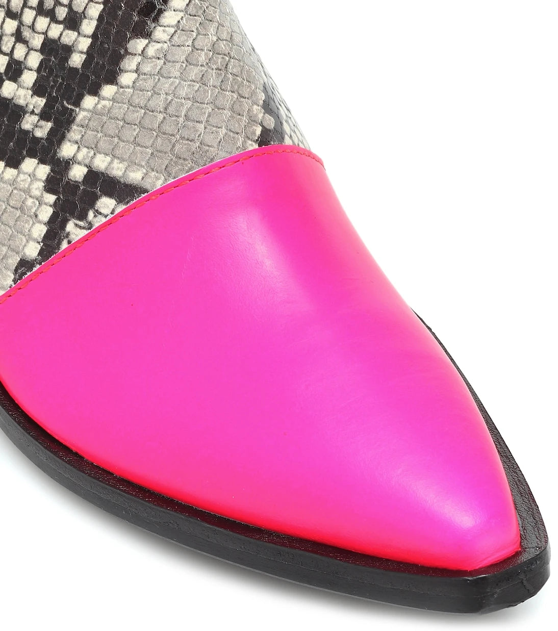 Junya Watanabe - Snake-effect leather ankle boots