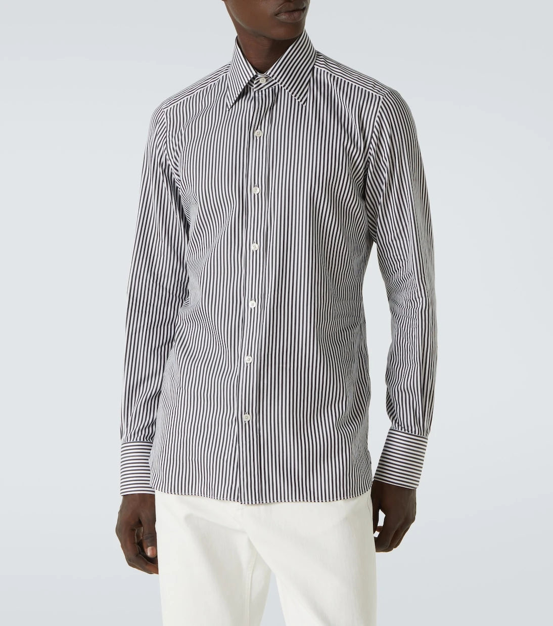 Tom Ford - Ladder striped cotton shirt