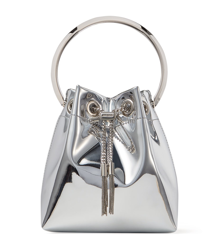 Jimmy Choo Silver Bon Bon Top-Handle Bag