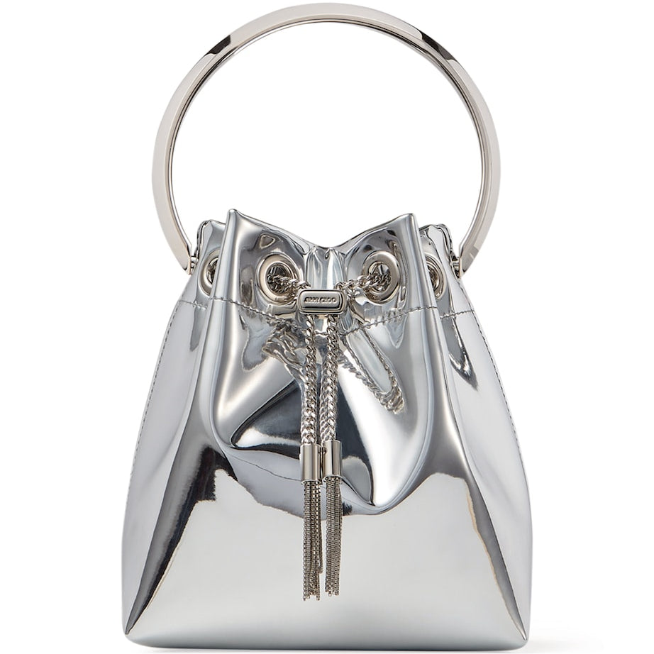 Jimmy Choo Silver Bon Bon Top-Handle Bag