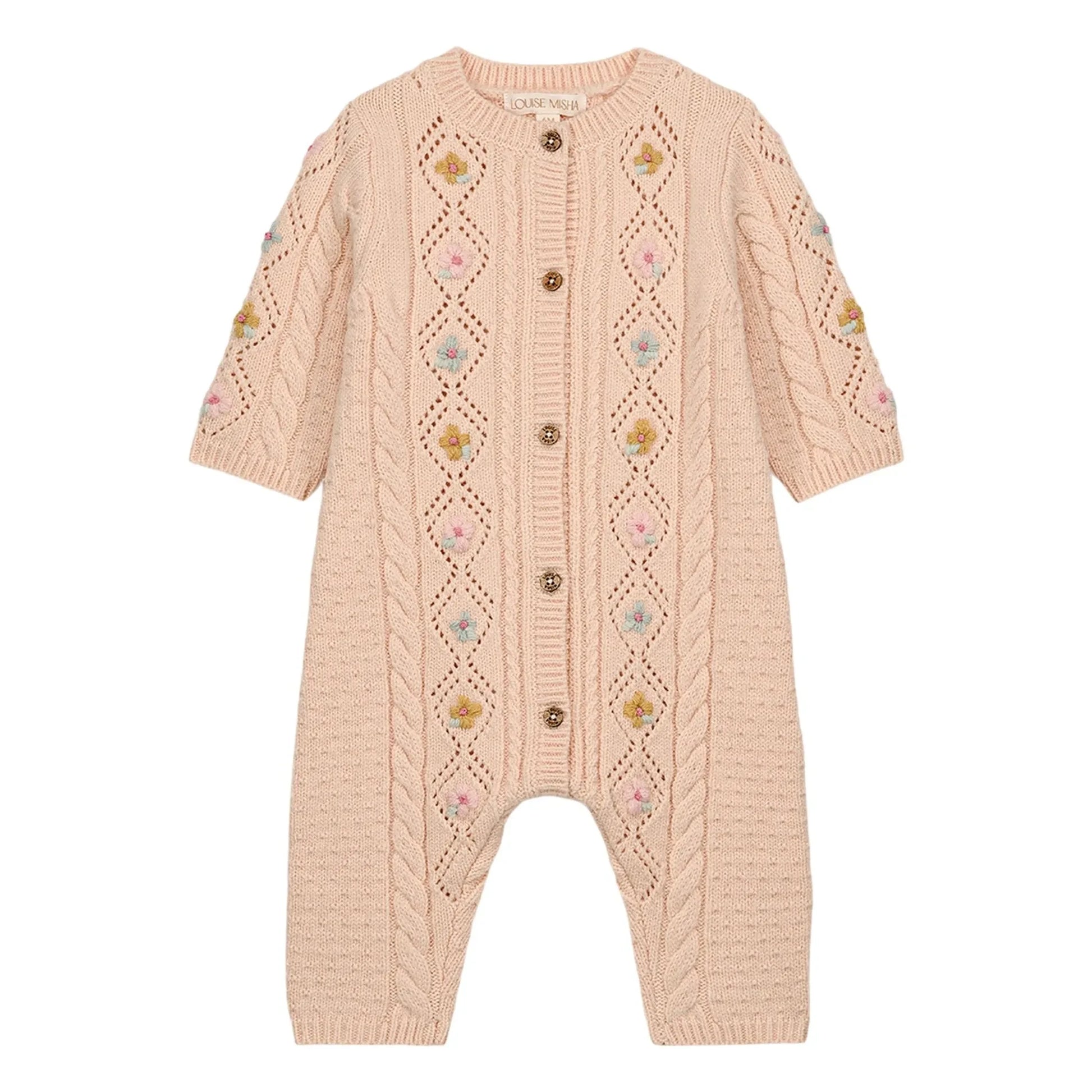 Louise Misha - Idrina Wool jumpsuit | Pale Pink