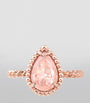 Rose Gold and Pink Quartz Serpent Bohème Ring
