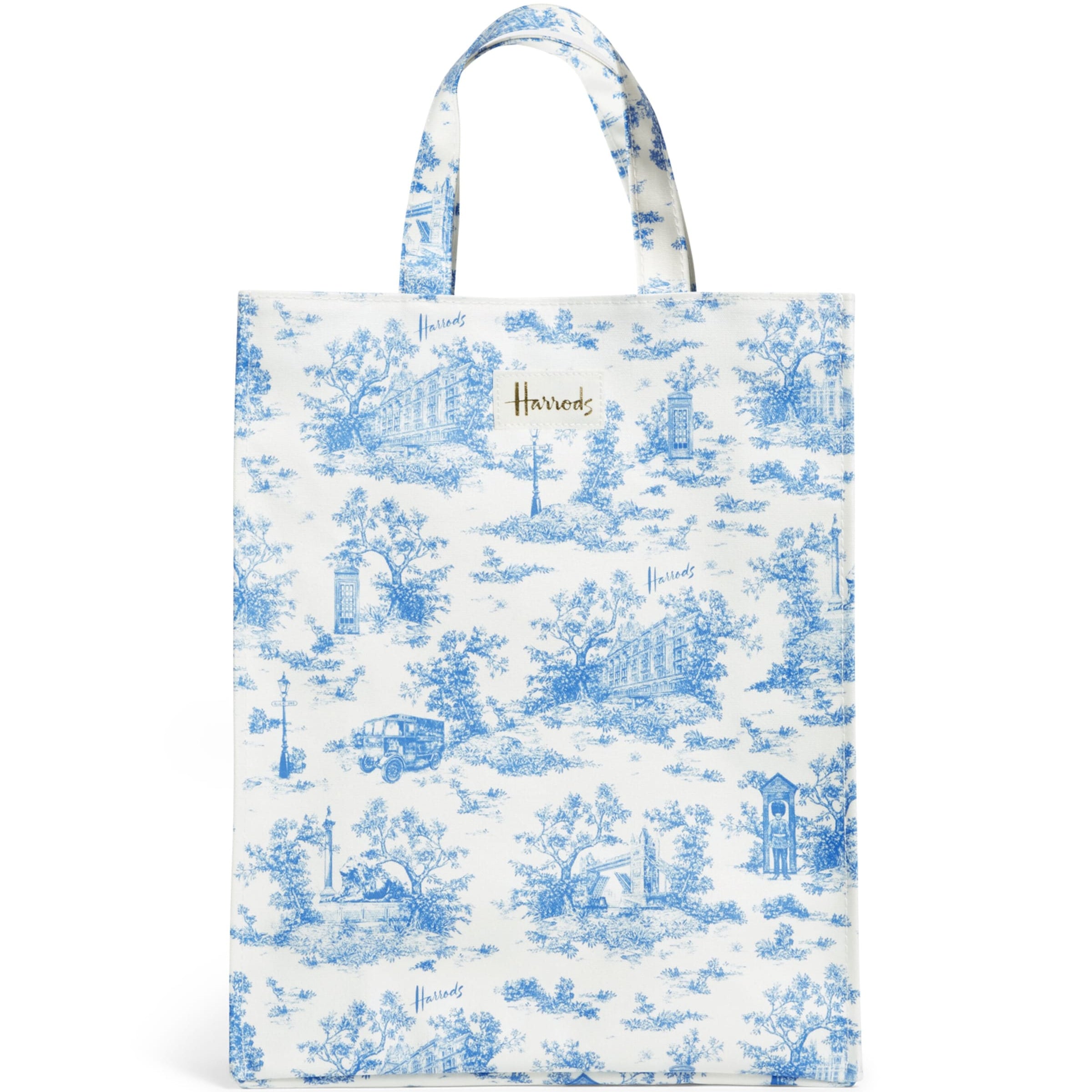 Blue Medium Toile Shopper Bag