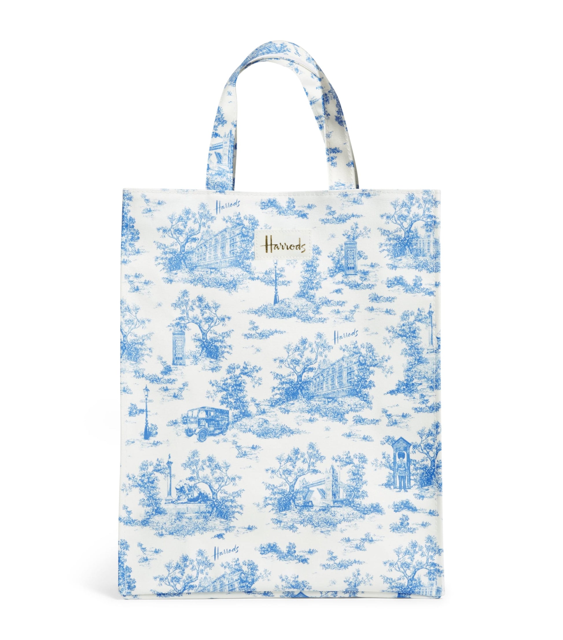 Blue Medium Toile Shopper Bag