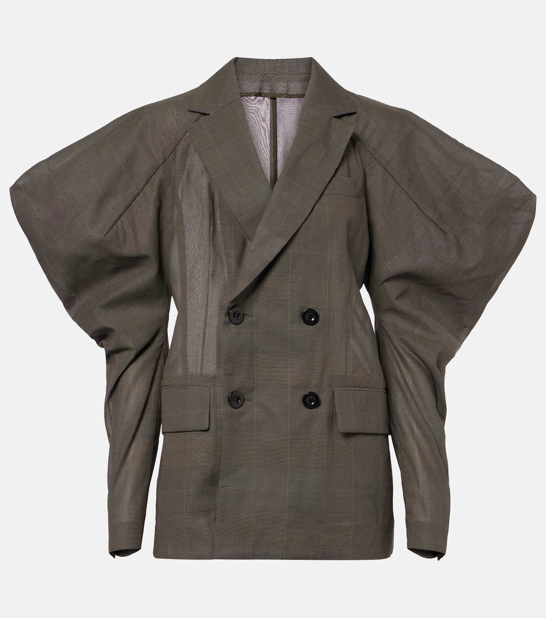 Sacai - بليزر من قماش الفوال القطني