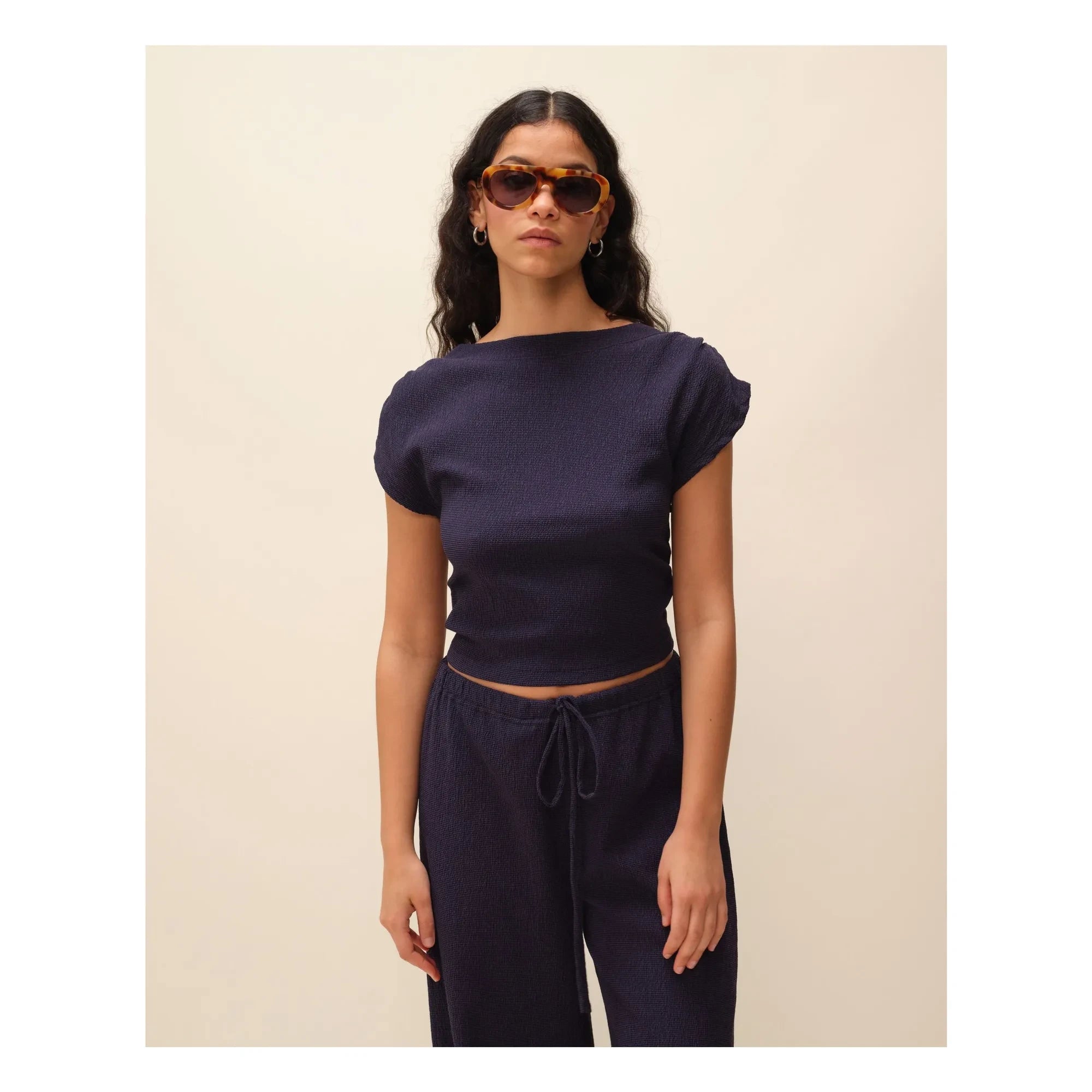 Nitah - Top Leila | Navy blue