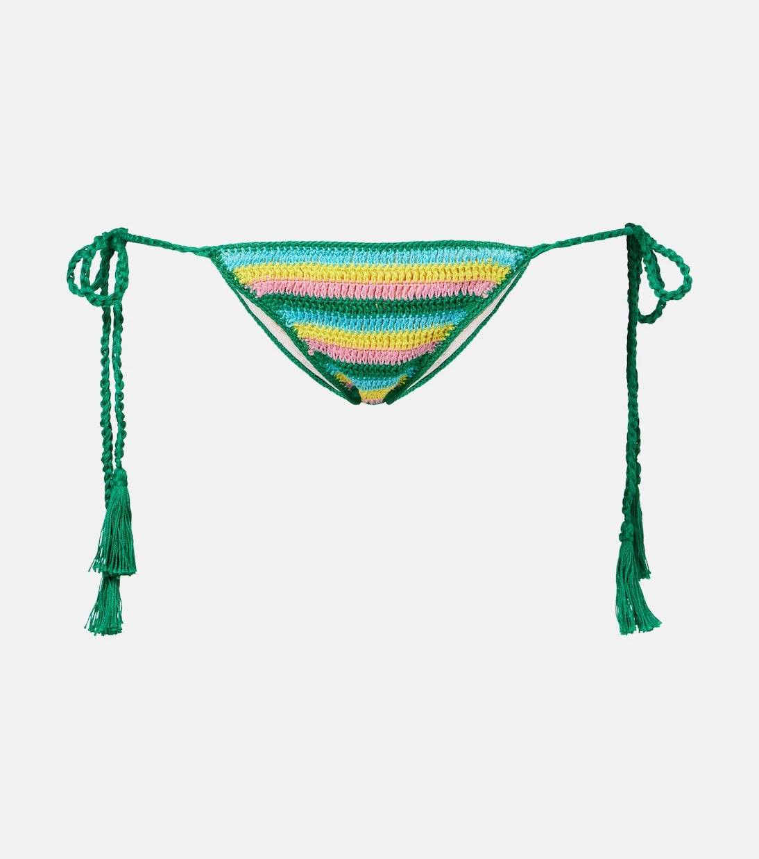 Anna Kosturova - Crochet striped cotton bikini bottoms