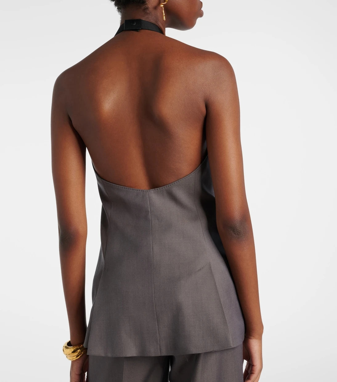 Max Mara - Cali halterneck virgin wool vest