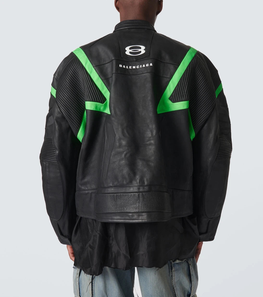 Balenciaga - Logo leather jacket