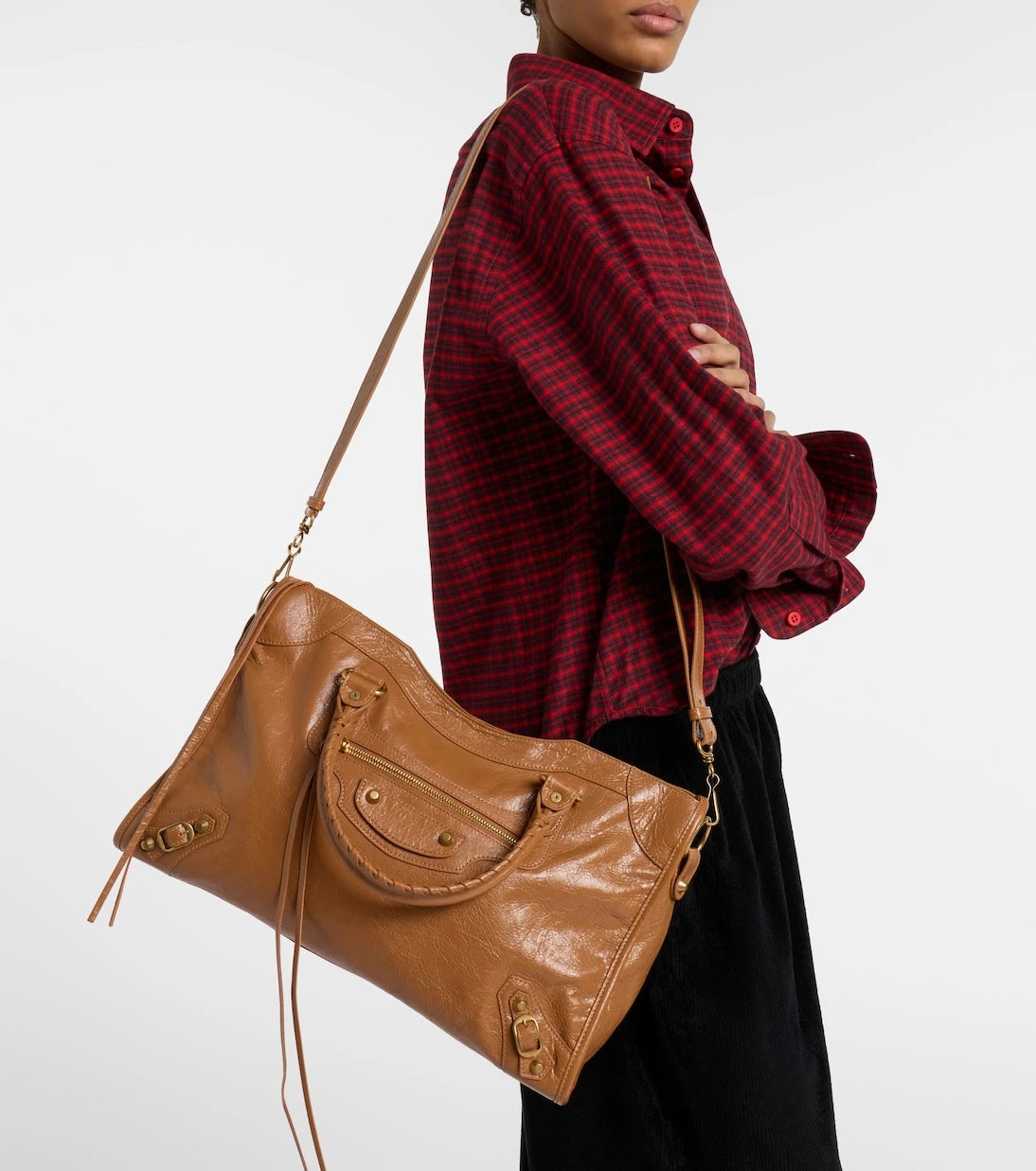 Balenciaga - حقيبة اليد الكبيرة Le City Medium من الجلد