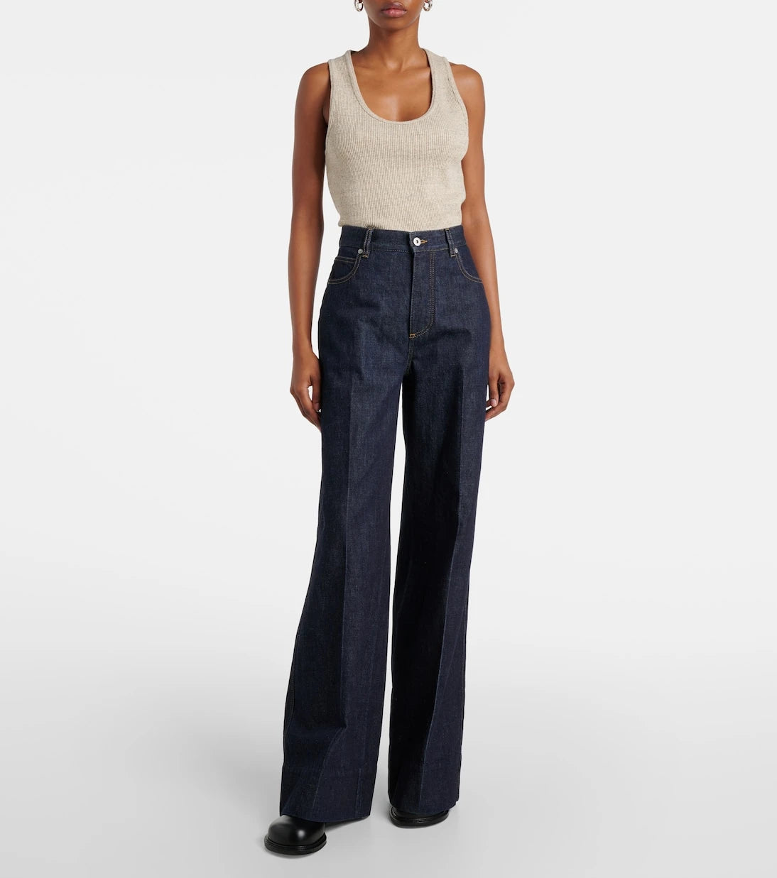 Bottega Veneta - High-rise wide-leg jeans