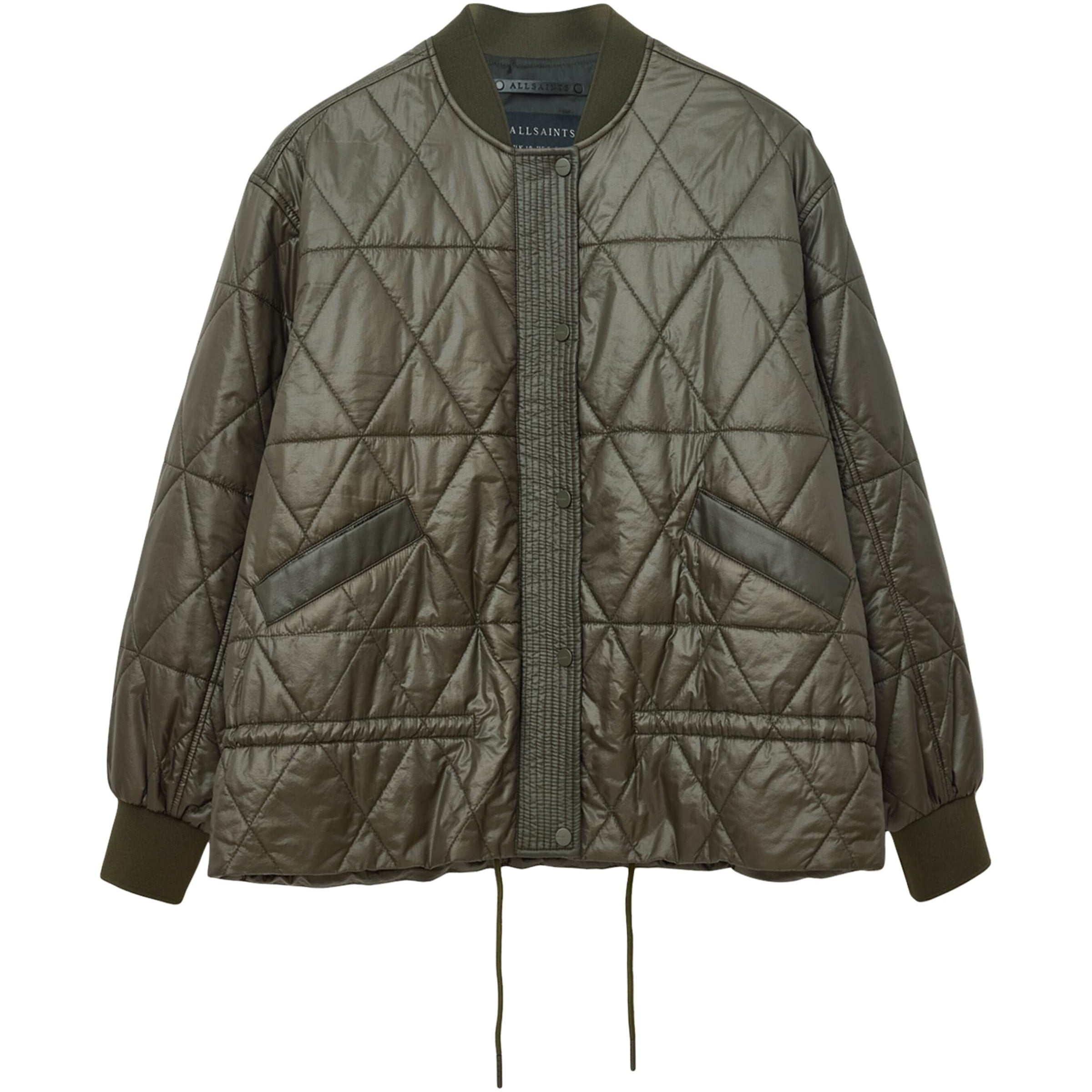 Green Quilted Alii Bomber Jacket