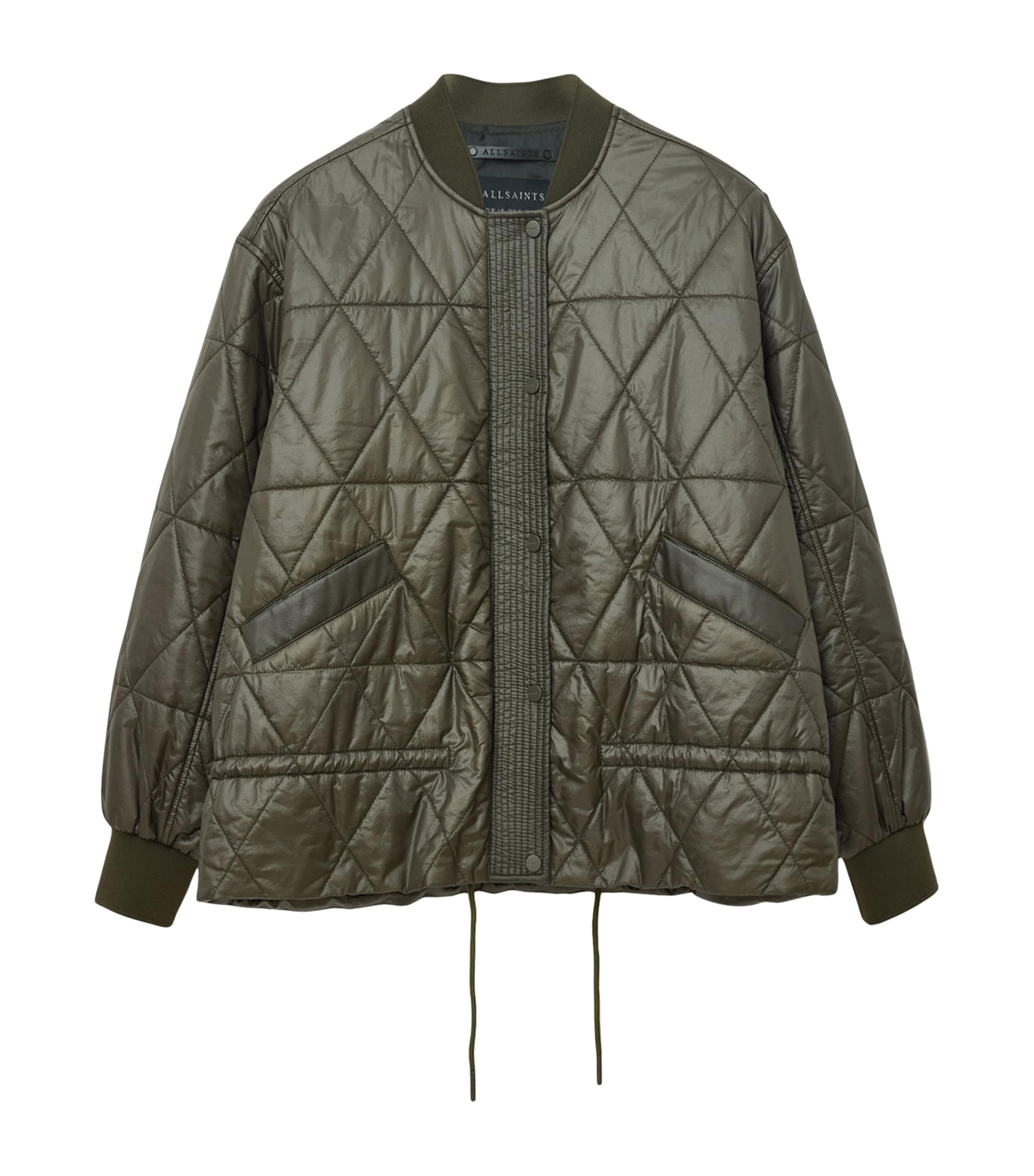 Green Quilted Alii Bomber Jacket