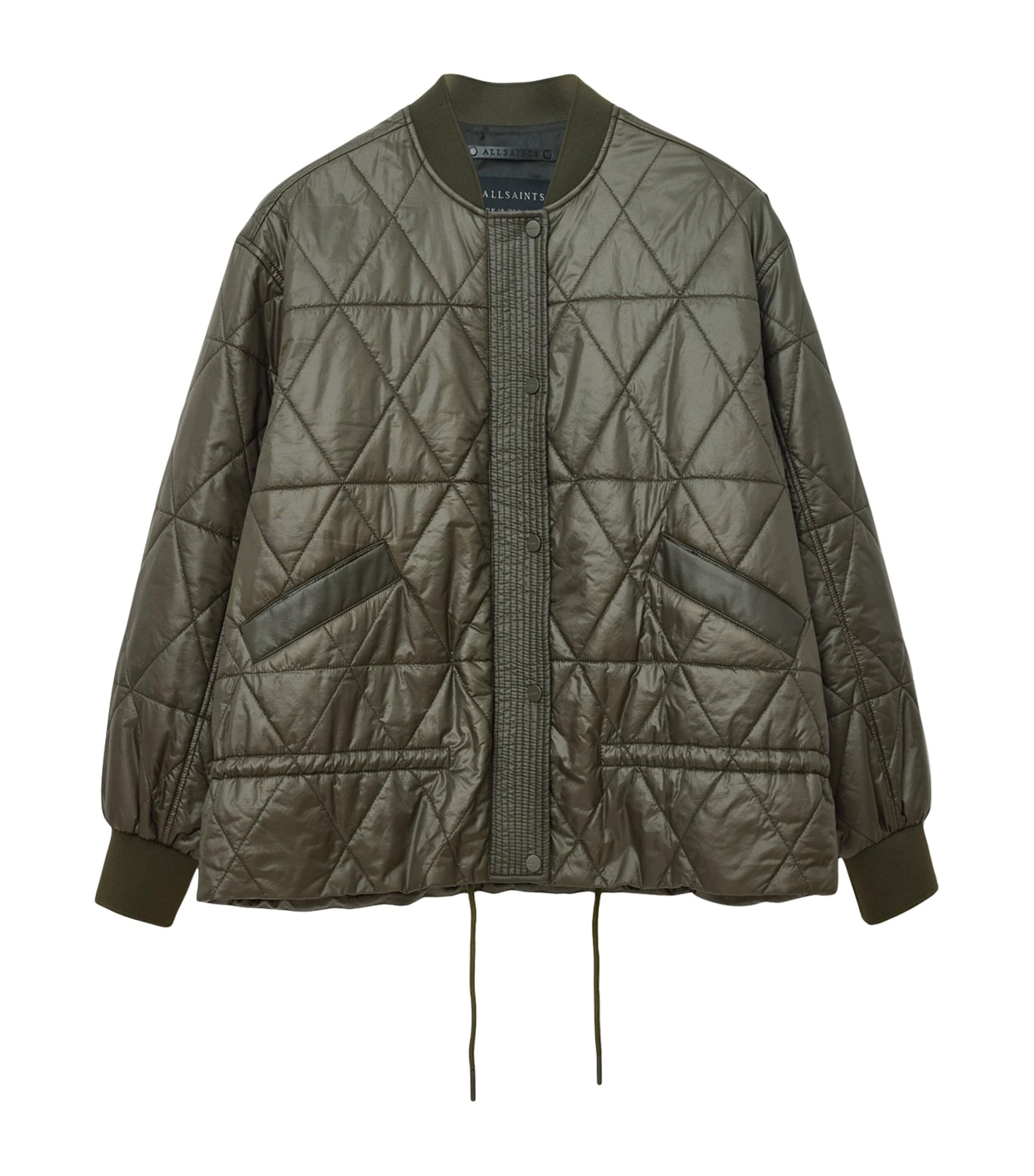 Green Quilted Alii Bomber Jacket