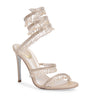 René Caovilla Nude Embellished Chandelier Sandals 105