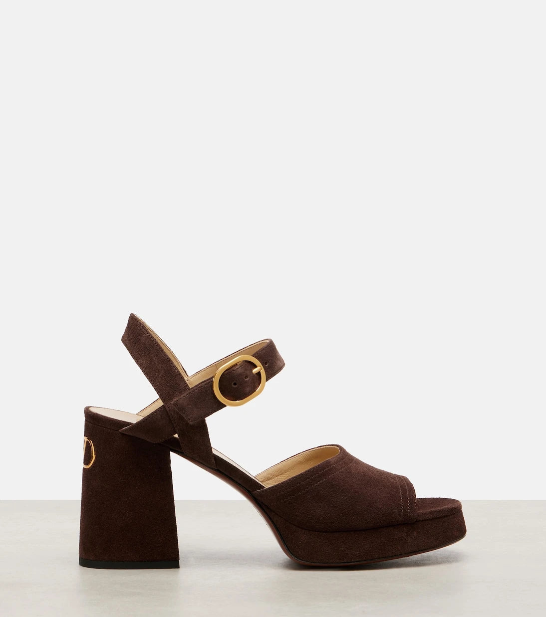 Valentino Garavani - Fawcette VLogo suede platform sandals