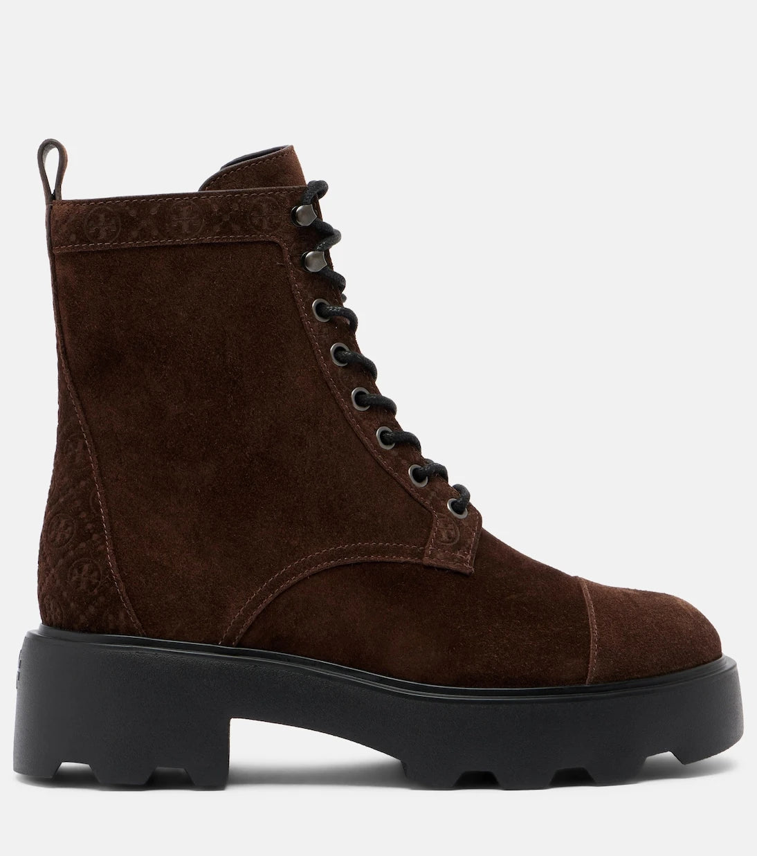Tory Burch - T Monogram suede combat boots