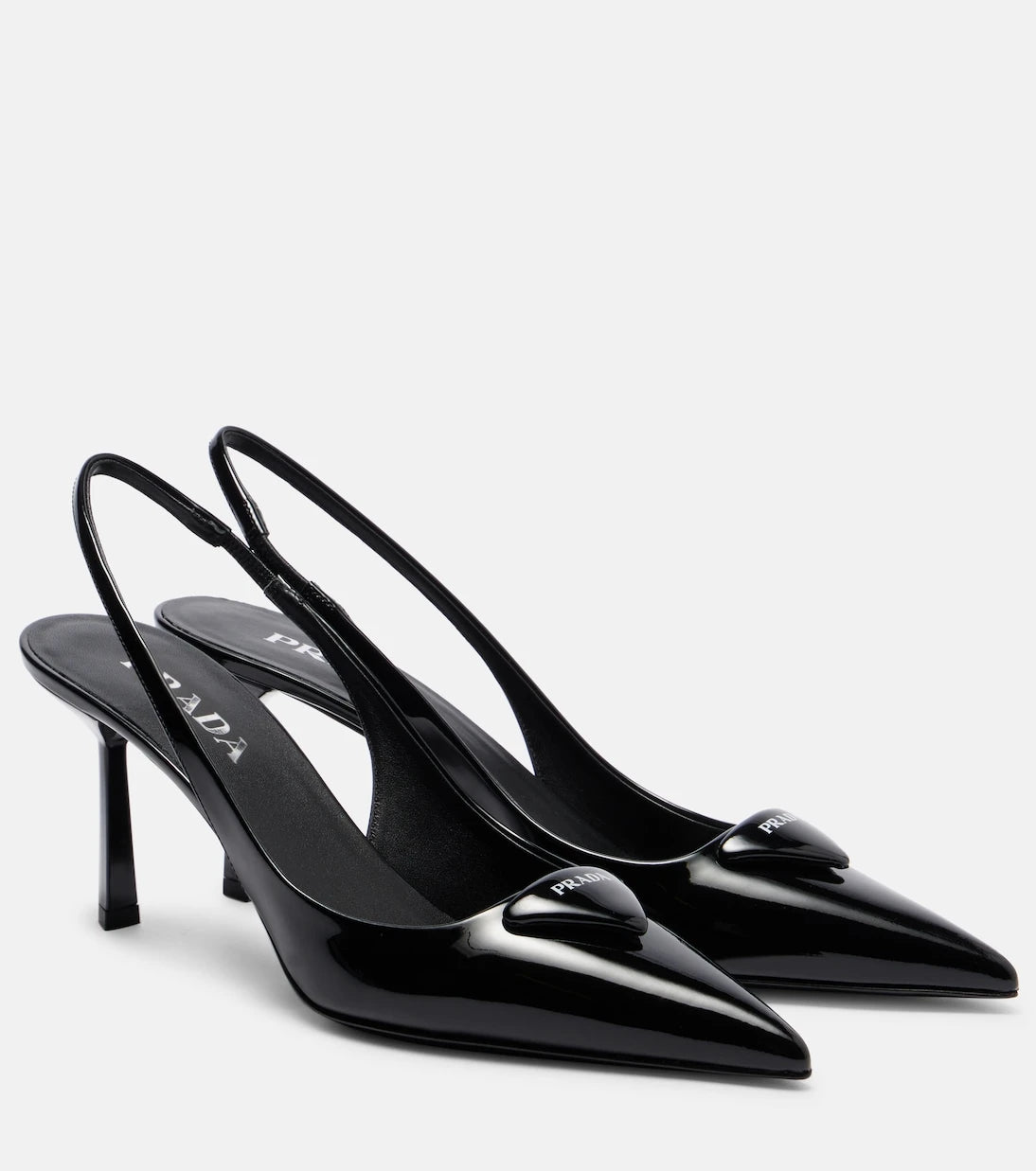 Prada - Patent leather slingback pumps