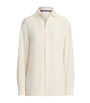 Ralph Lauren Collection Beige Silk Collared Blouse