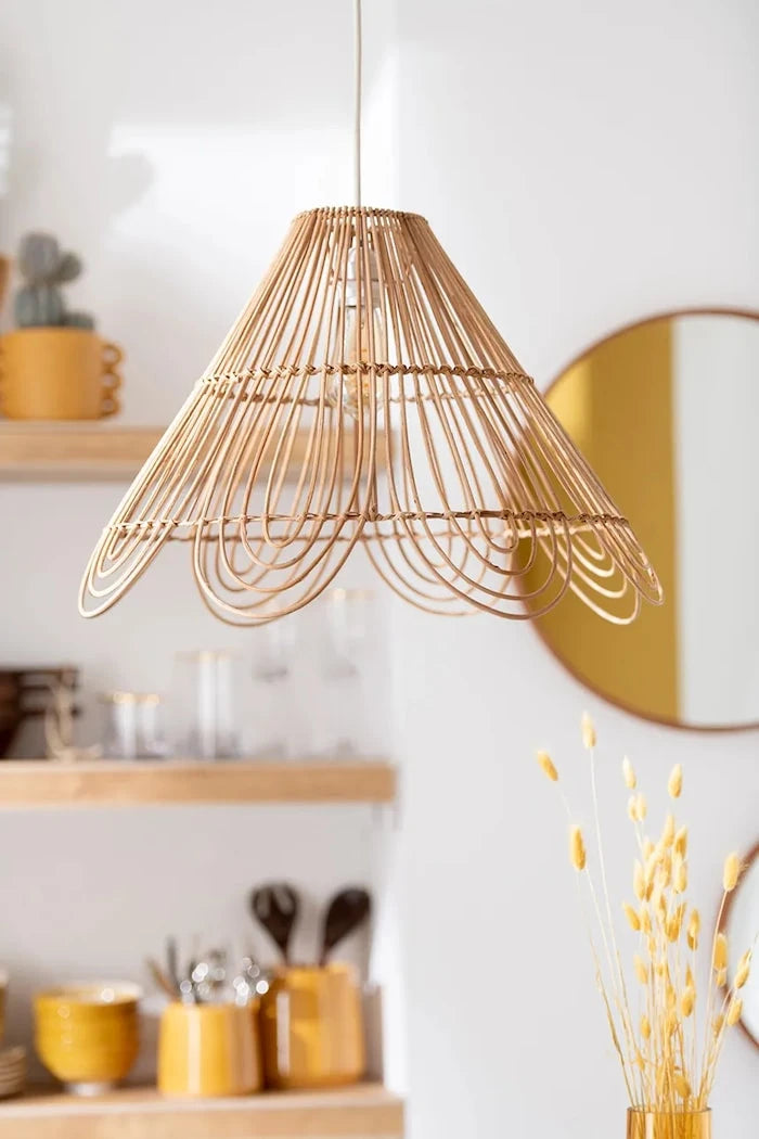 J-Line Rattan Asma Abajur 38,5 x 58 cm