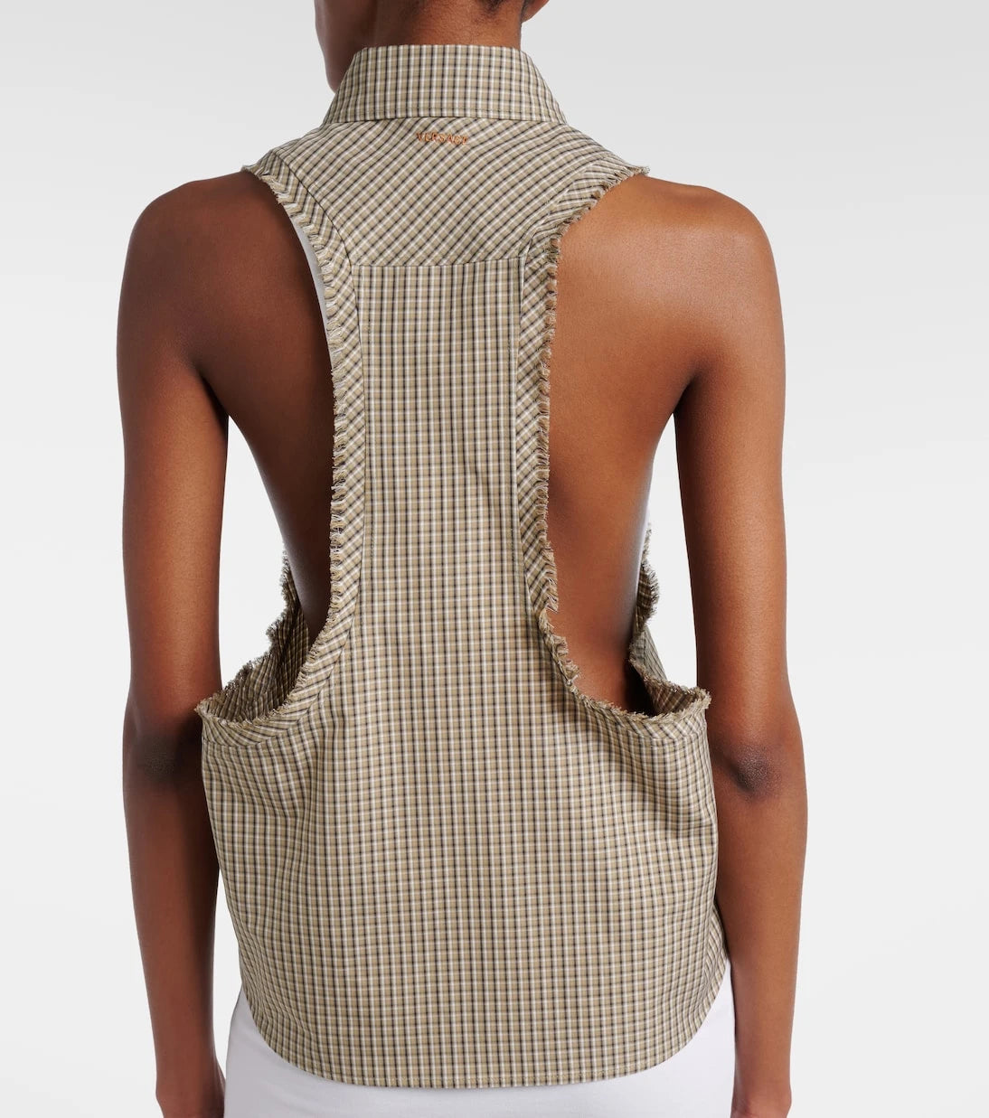 Versace - Checked cotton shirt
