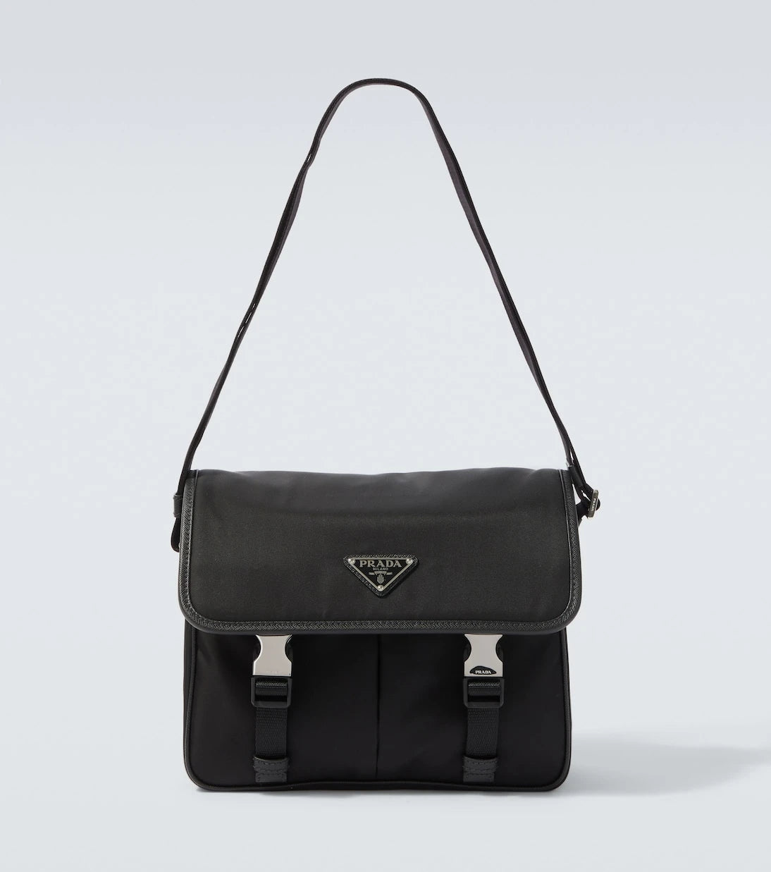 Prada - Re-Nylon leather-trimmed shoulder bag