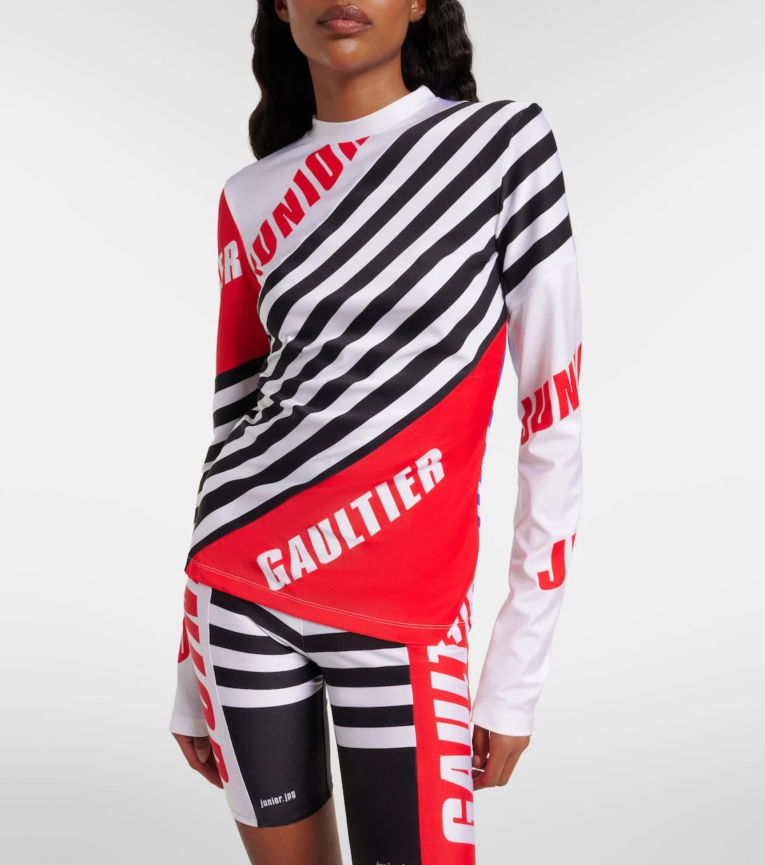 Jean Paul Gaultier - Logo striped jersey T-shirt