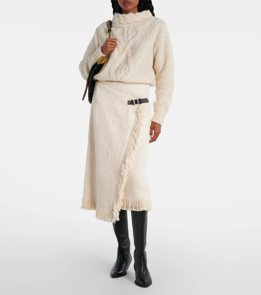 Isabel Marant - Galla cotton and linen midi skirt