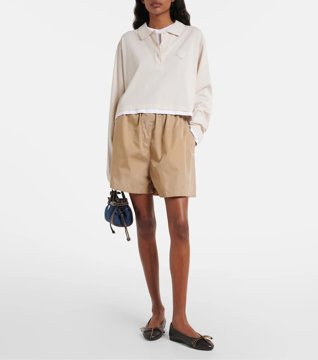 Prada - Prada Bonnie Small denim top-handle bag