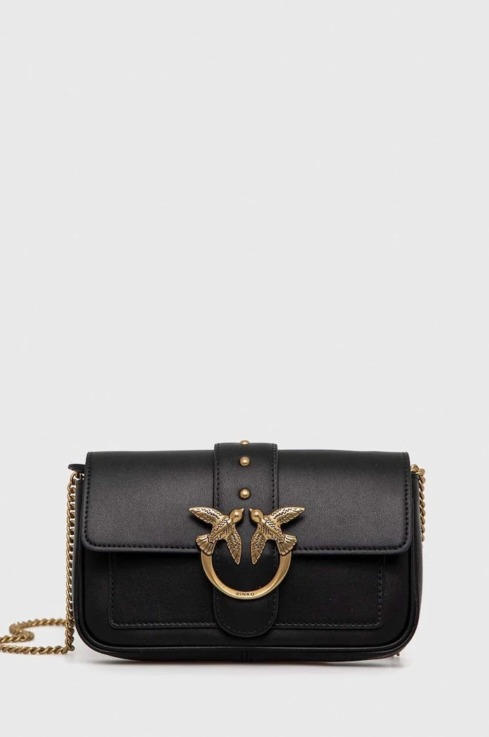 Pinko чанта crossbody дамска от кожа