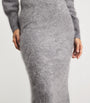 Grey Brushed Cashmere Umi Maxi Skirt