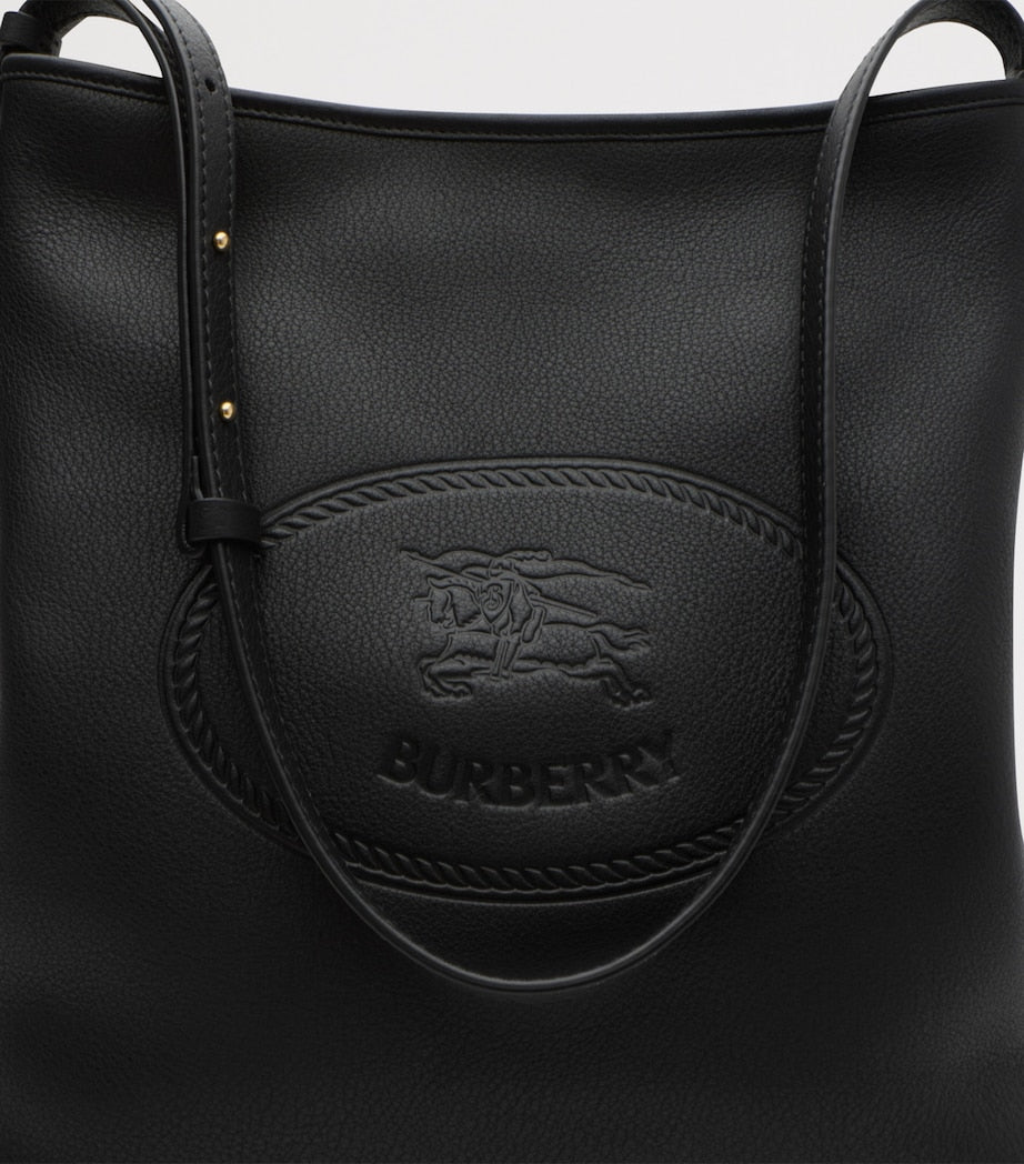 Burberry Black Small Leather Highlands Shoulder Bag