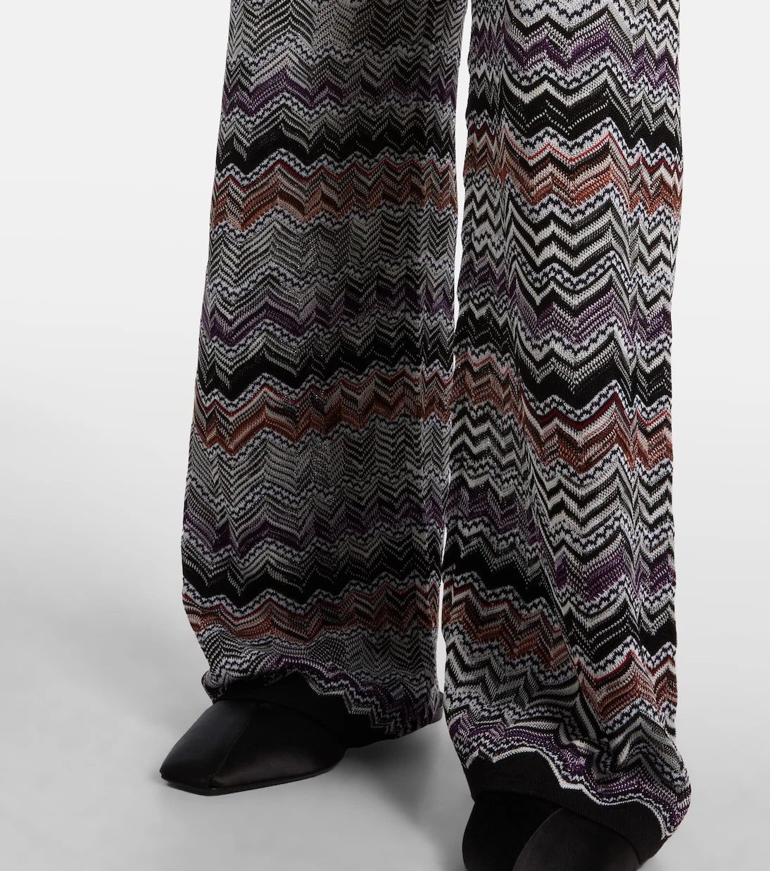 Missoni - Zigzag knitted wide-leg pants