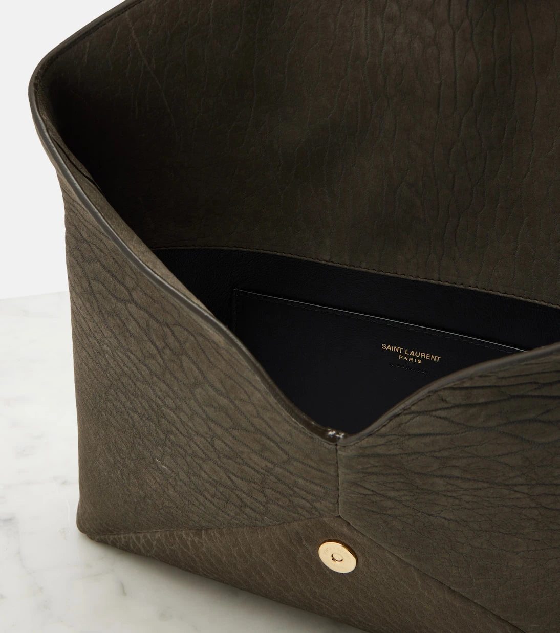 Saint Laurent - Cassandre Large leather pouch