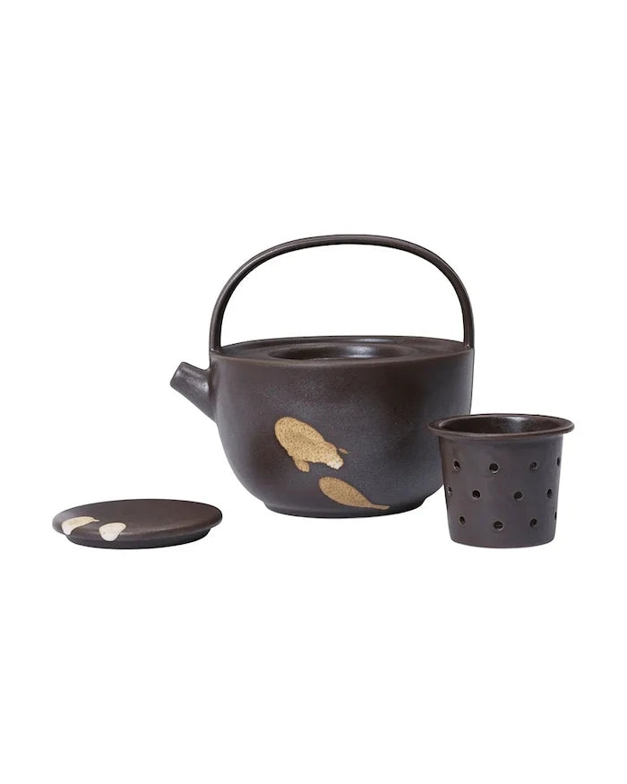 Ferm Living taş topraktan çaydanlık 15,5 x 17,5 x 15 cm