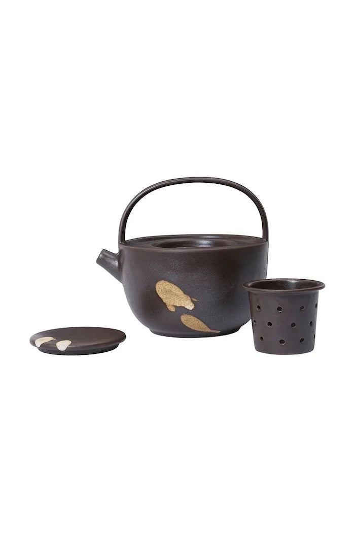 Ferm Living taş topraktan çaydanlık 15,5 x 17,5 x 15 cm