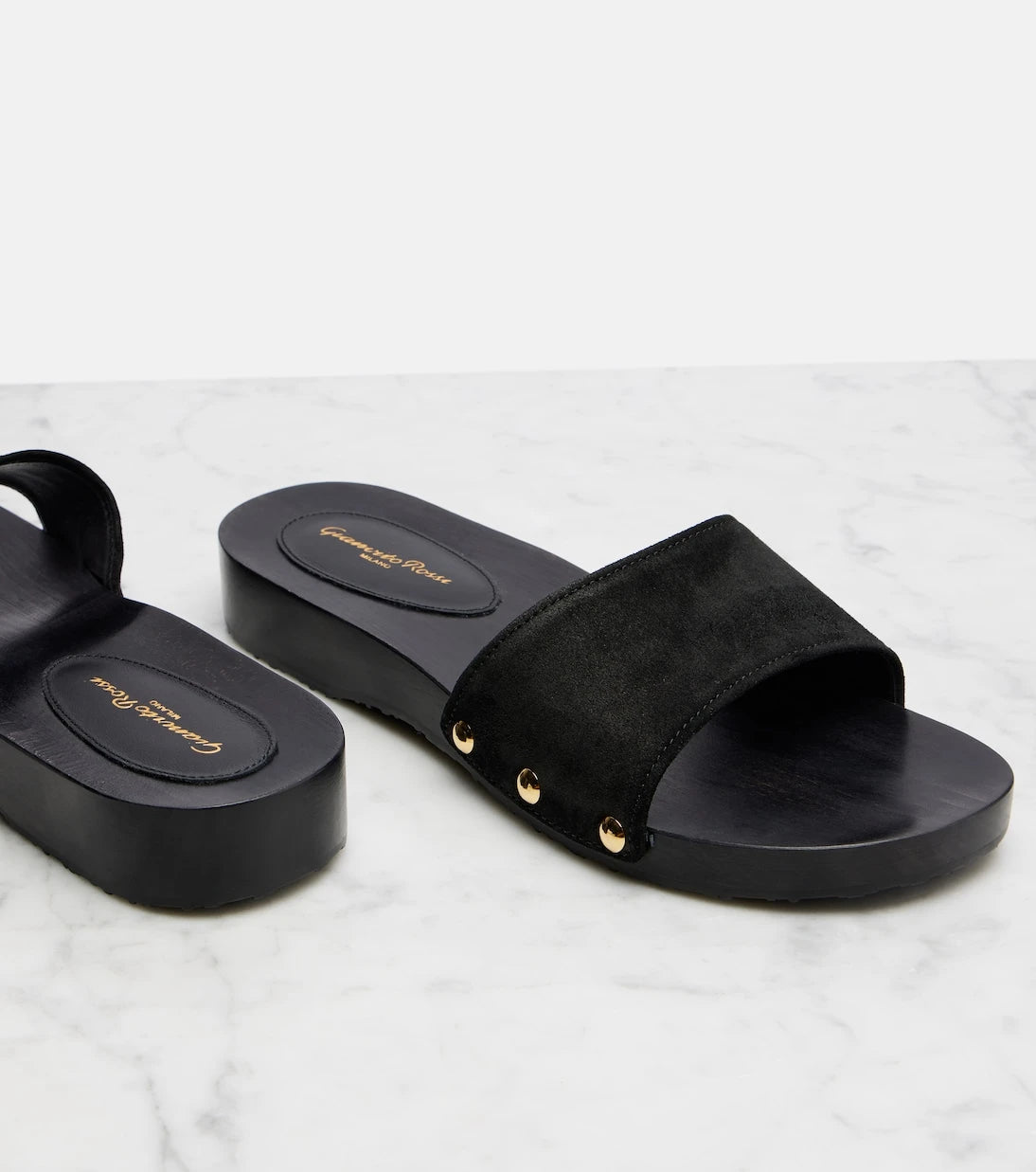 Gianvito Rossi - Riviera suede slides
