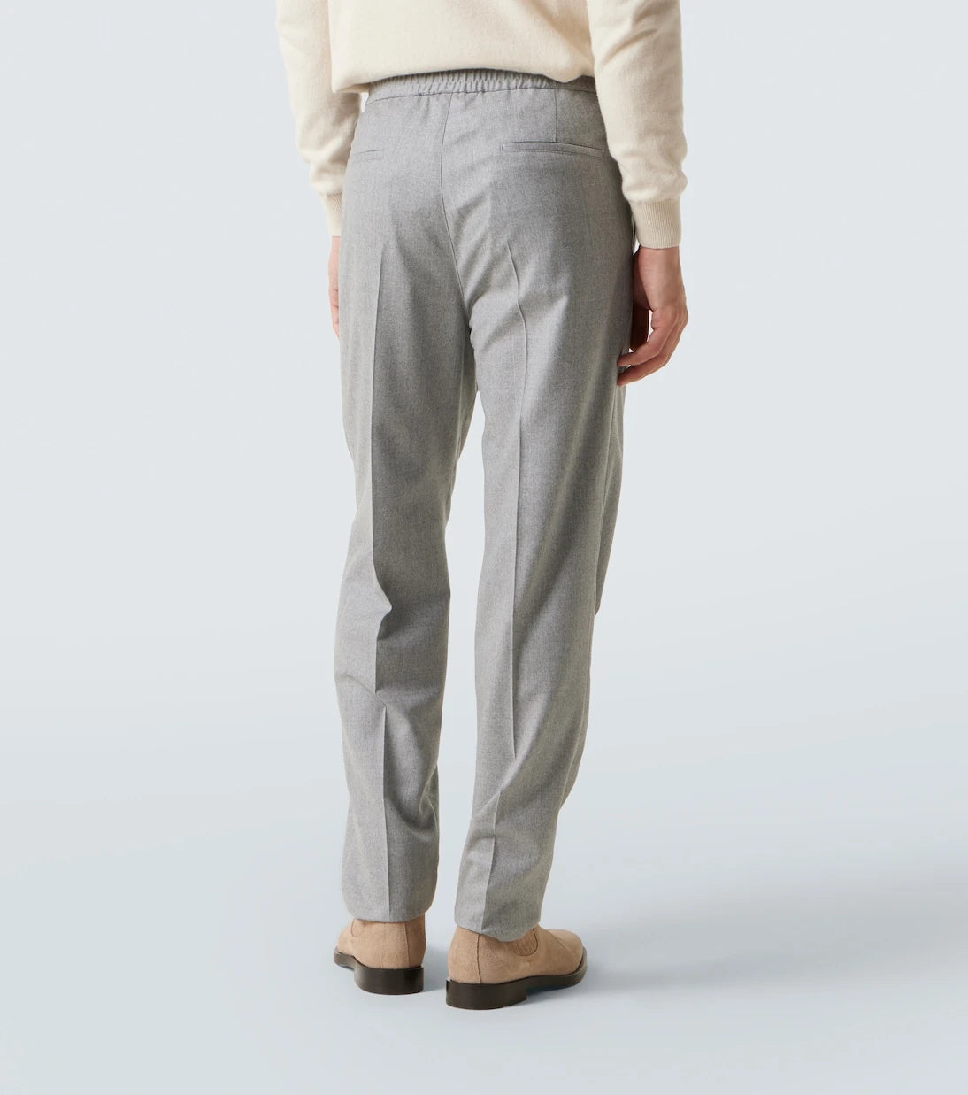 Brunello Cucinelli - Virgin wool flannel straight pants