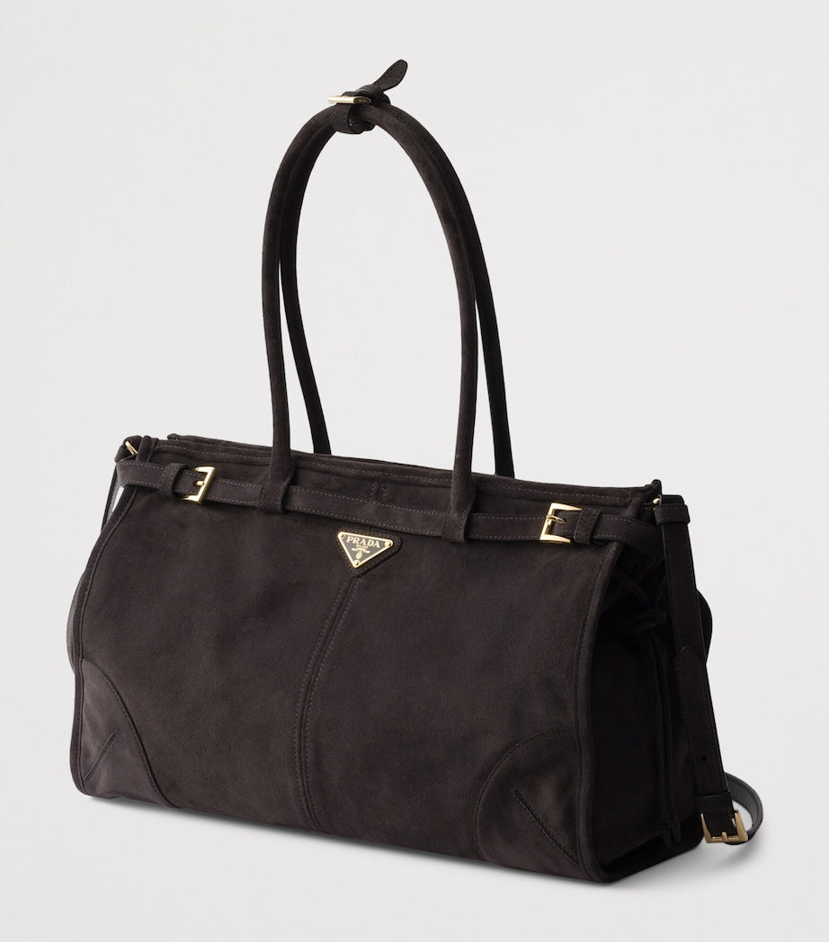 Prada Medium Suede Bonnie Shoulder Bag