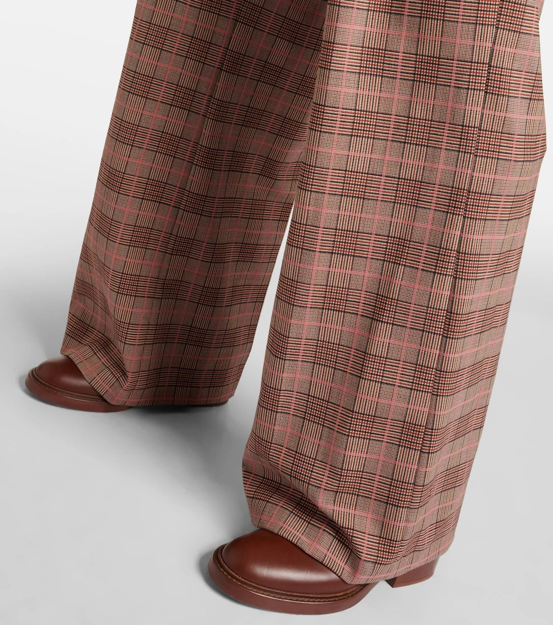 Etro - Checked high-rise wide-leg pants