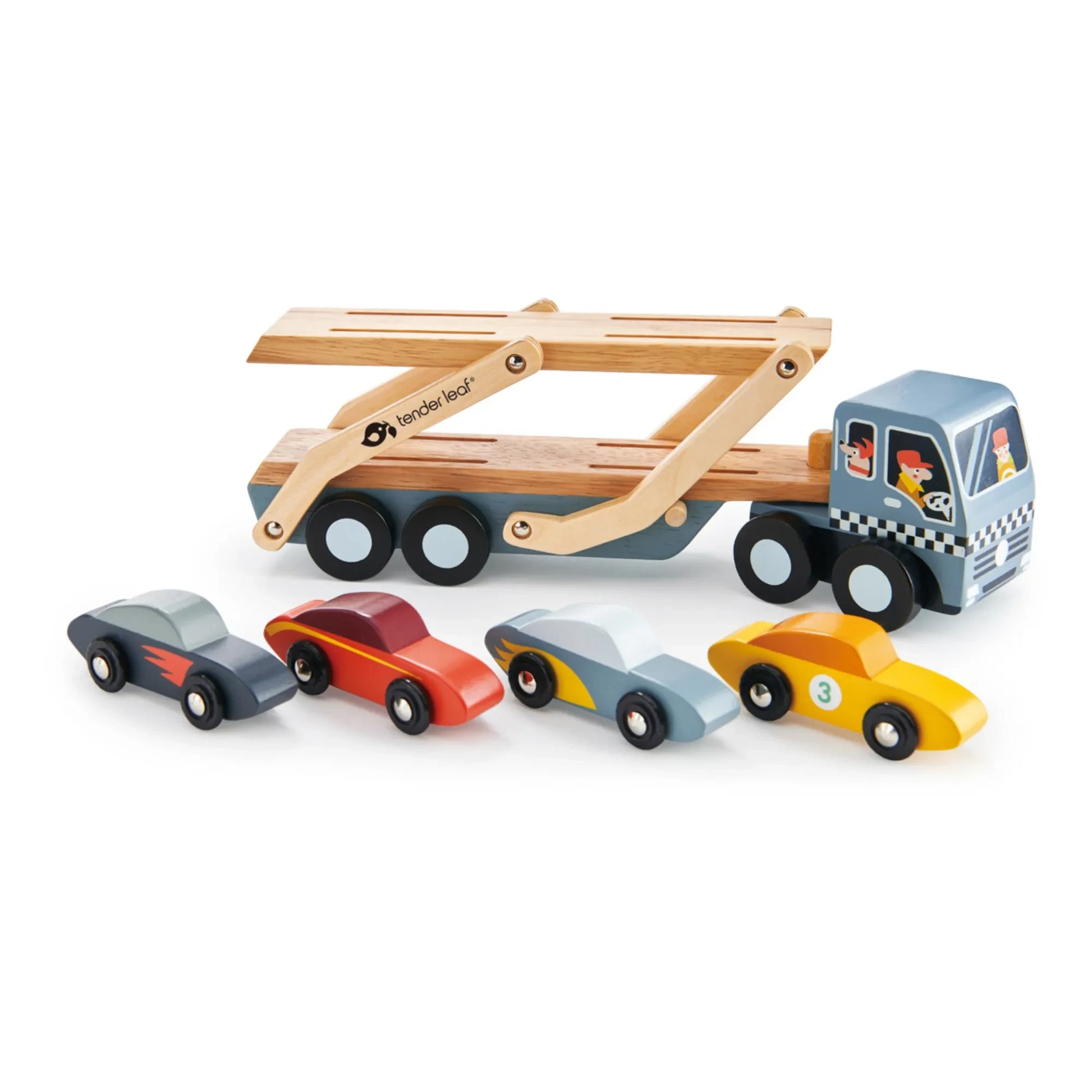Tender Leaf Toys - Wooden Car Transporter