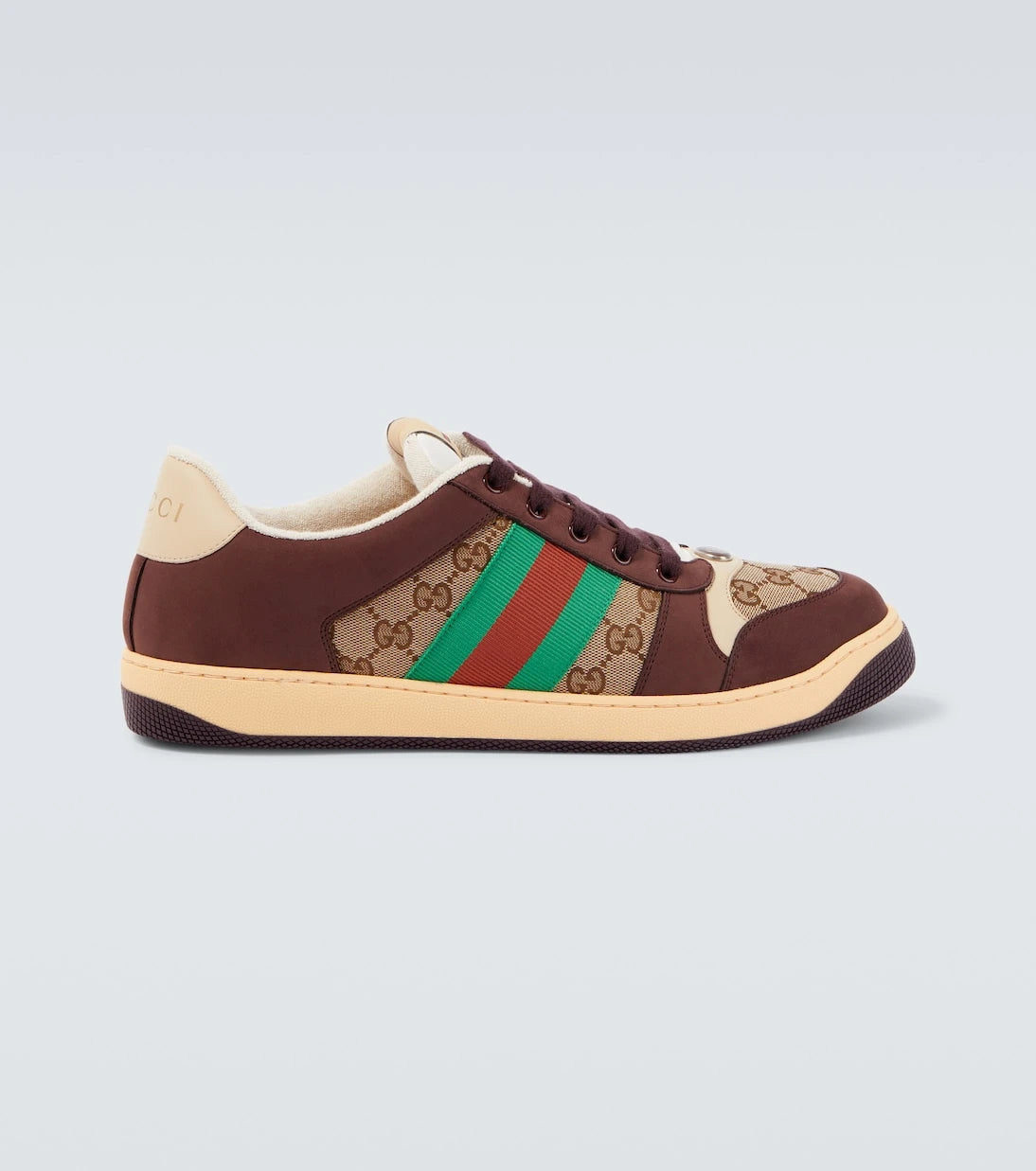 Gucci - Screener GG Canvas and suede sneakers