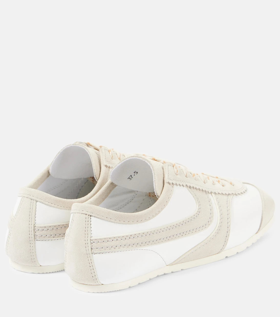 Dries Van Noten - Suede-trimmed leather sneakers