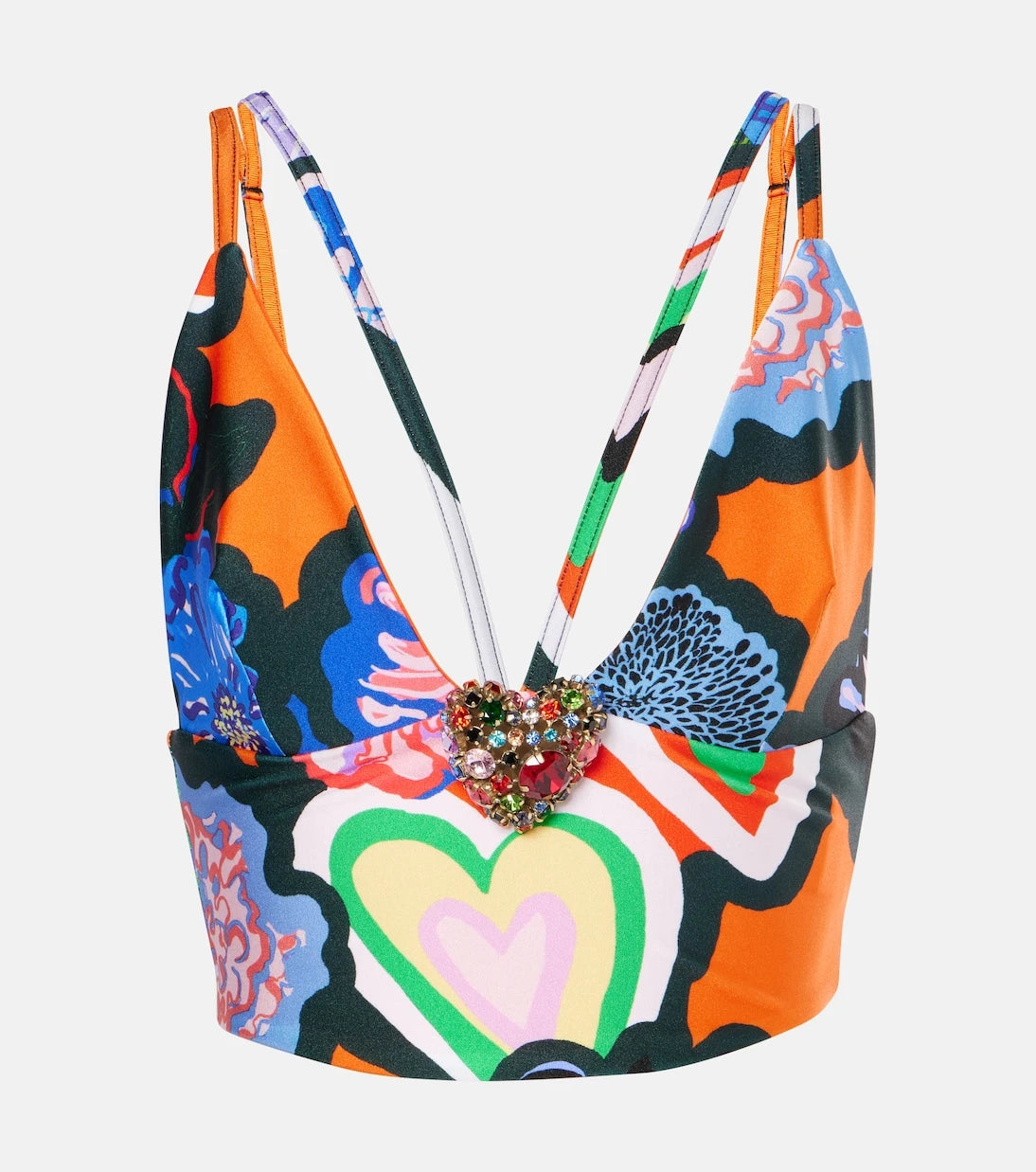 Area - Embellished printed top