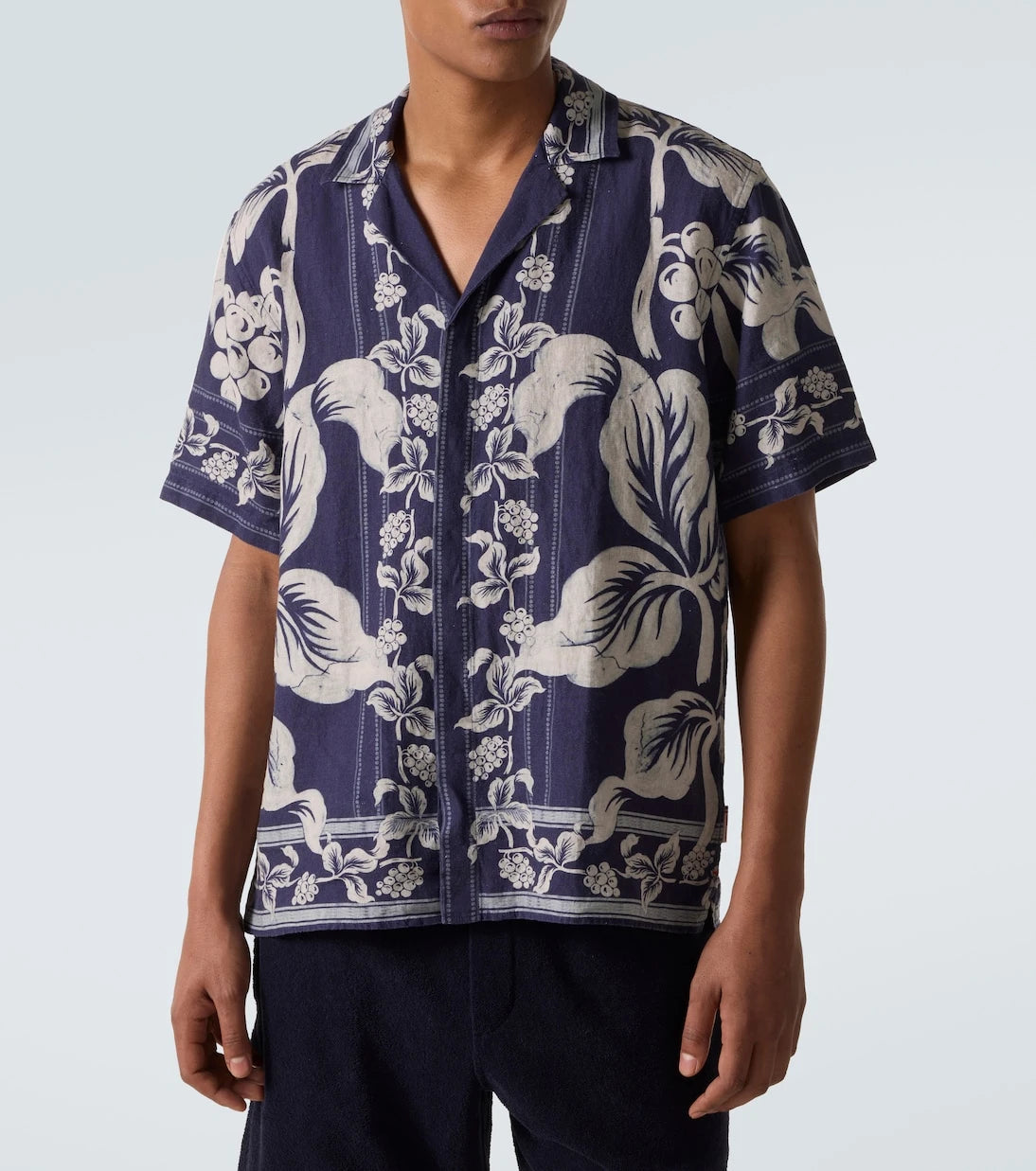 Orlebar Brown - Maitan floral linen bowling shirt