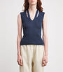 MAX&Co. Blue Knitted Cut-Out Top